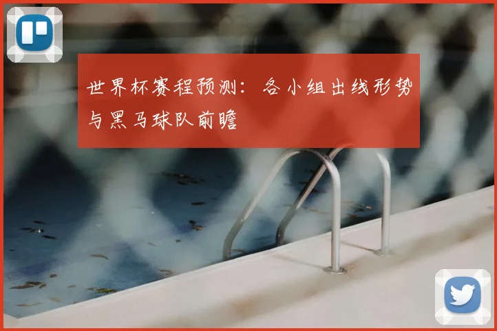 世界杯赛程预测：各小组出线形势与黑马球队前瞻